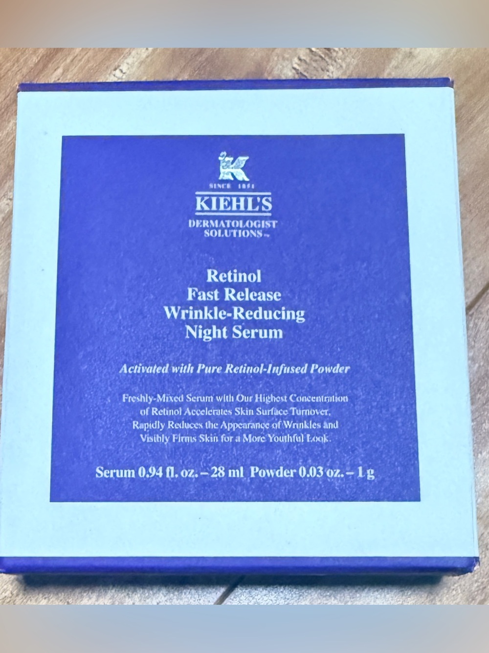 NEW Kiehl’s Retinol Fast Release Wrinkle-Reducing Night Serum 0.94 oz Sealed